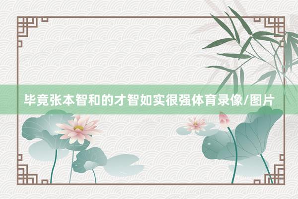 毕竟张本智和的才智如实很强体育录像/图片