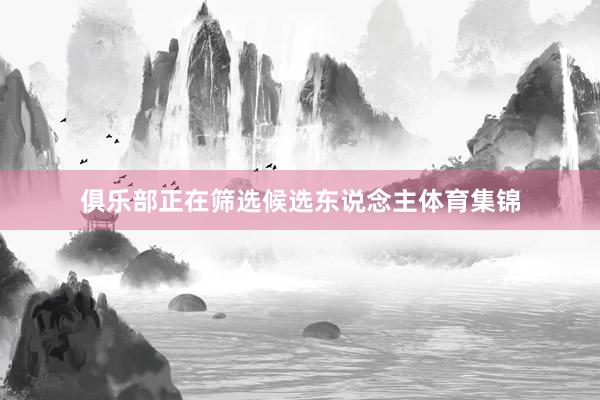 俱乐部正在筛选候选东说念主体育集锦