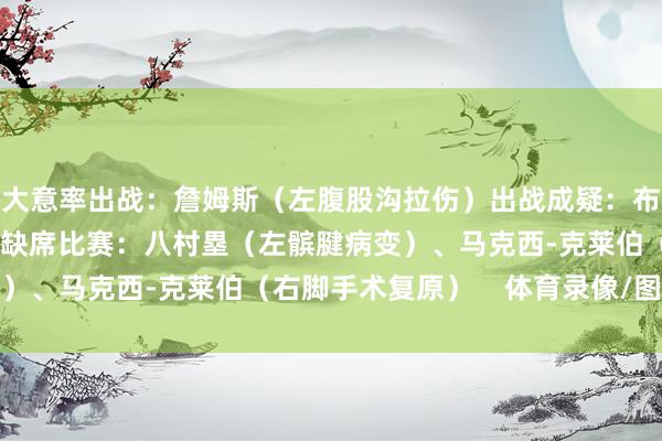 大意率出战：詹姆斯（左腹股沟拉伤）出战成疑：布朗尼-詹姆斯（生病）缺席比赛：八村塁（左髌腱病变）、马克西-克莱伯（右脚手术复原）    体育录像/图片