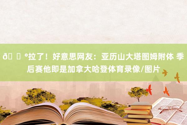 😰拉了！好意思网友：亚历山大塔图姆附体 季后赛他即是加拿大哈登体育录像/图片