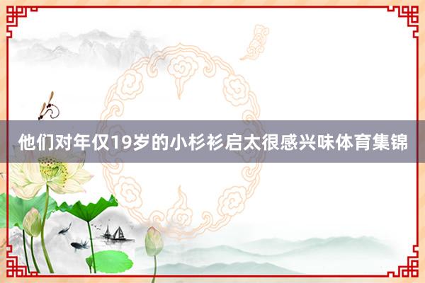 他们对年仅19岁的小杉衫启太很感兴味体育集锦
