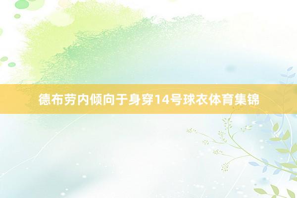 德布劳内倾向于身穿14号球衣体育集锦