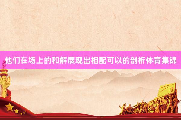 他们在场上的和解展现出相配可以的剖析体育集锦