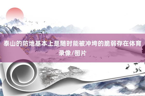 泰山的防地基本上是随时能被冲垮的脆弱存在体育录像/图片
