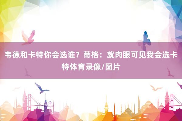 韦德和卡特你会选谁？蒂格：就肉眼可见我会选卡特体育录像/图片