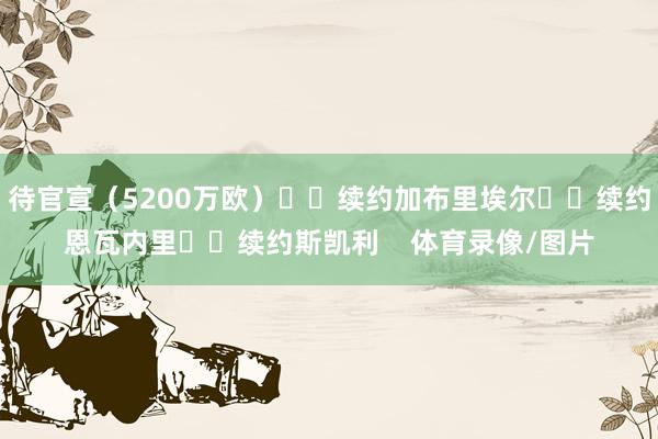 待官宣（5200万欧）✍️续约加布里埃尔✍️续约恩瓦内里✍️续约斯凯利    体育录像/图片