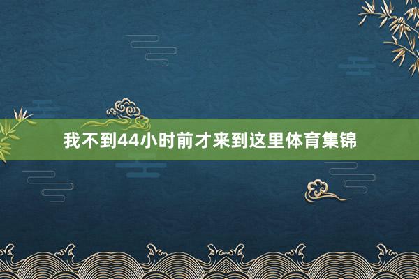 我不到44小时前才来到这里体育集锦