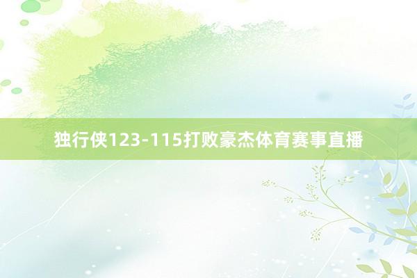 独行侠123-115打败豪杰体育赛事直播
