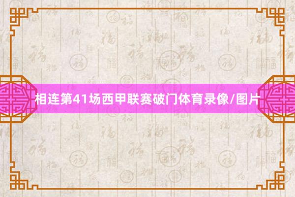 相连第41场西甲联赛破门体育录像/图片