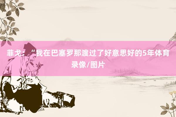 菲戈：“我在巴塞罗那渡过了好意思好的5年体育录像/图片