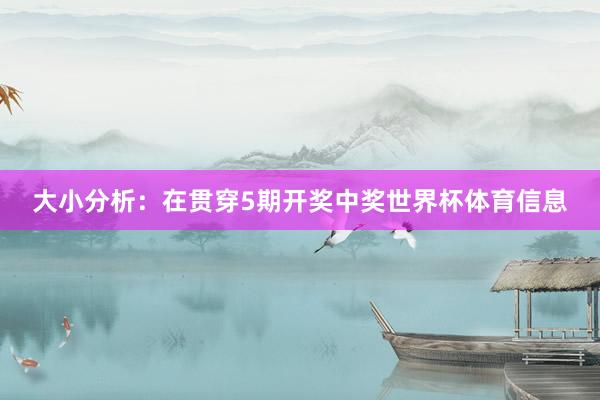 大小分析：在贯穿5期开奖中奖世界杯体育信息