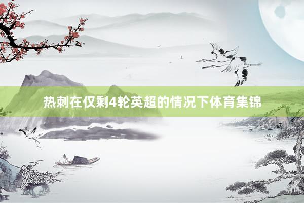 热刺在仅剩4轮英超的情况下体育集锦