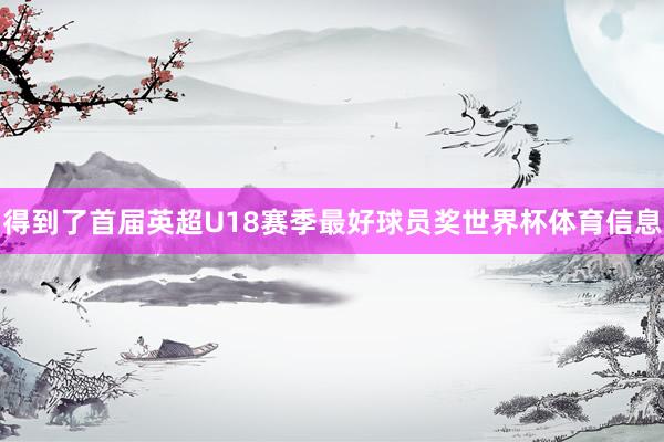 得到了首届英超U18赛季最好球员奖世界杯体育信息